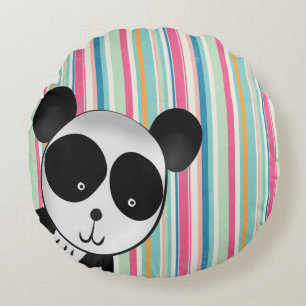 Coussins Ronds Panda mignonne avec bandes