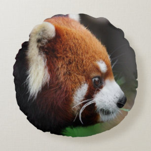 Coussins Ronds Panda rouge