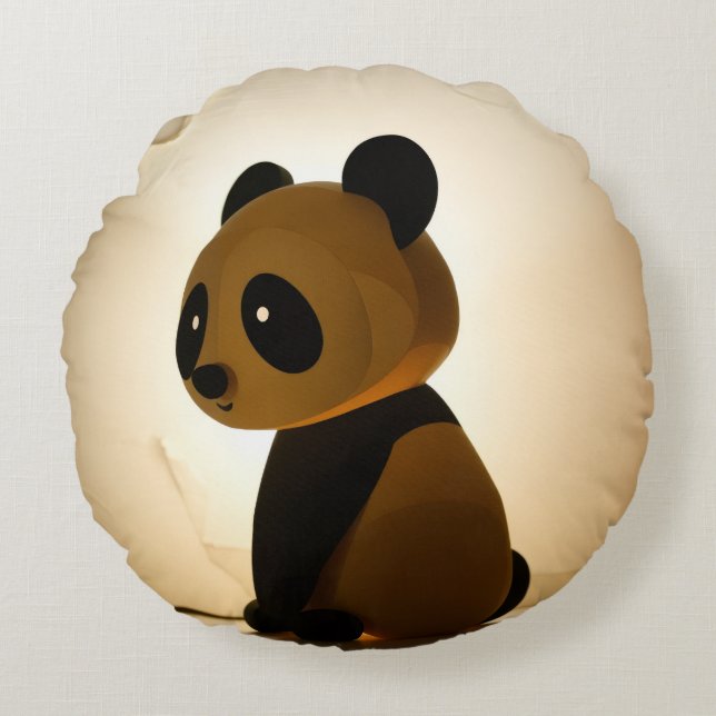 Coussins Ronds Panda Triste (Devant)