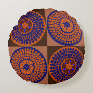 Coussins Ronds Panier de tournesol africain