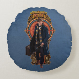 Coussins Ronds Panneau Art Nouveau NEWT SCAMANDER™ Walking