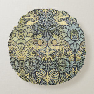 Coussins Ronds Paon et Dragon mythique de William Morris