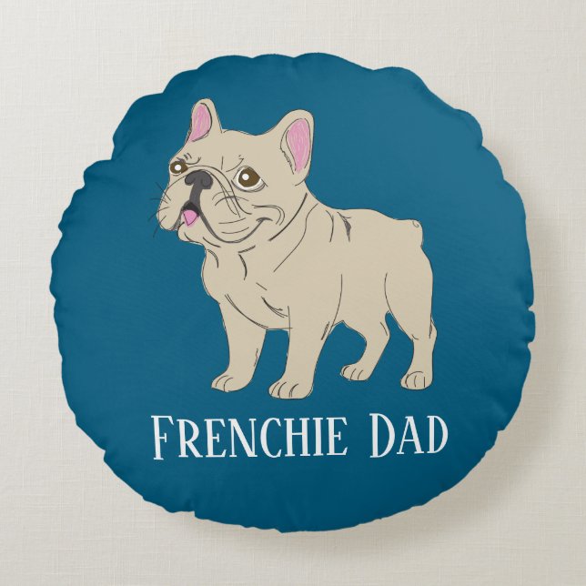 Coussins Ronds Papa Frenchie (Devant)