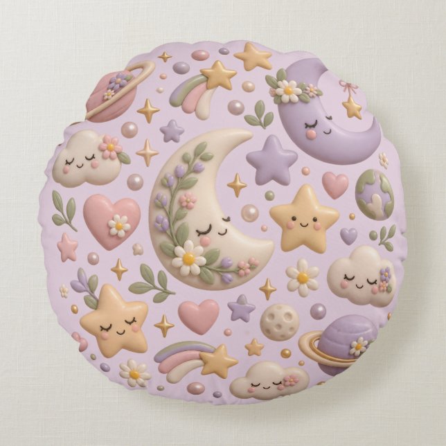 Coussins Ronds Papier d'emballage (Devant)