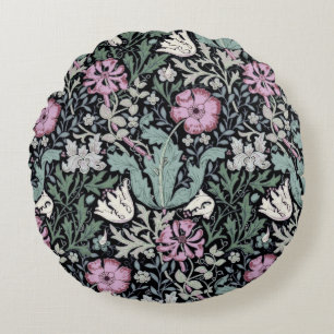 Coussins Ronds Papier peint botanique victorien Coquelicot de Wil