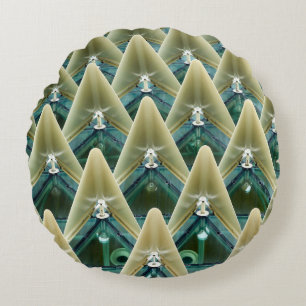 Coussins Ronds Papier peint Brown et bleu