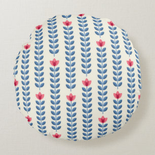 Coussins Ronds Papier peint géométrique scandinave floral