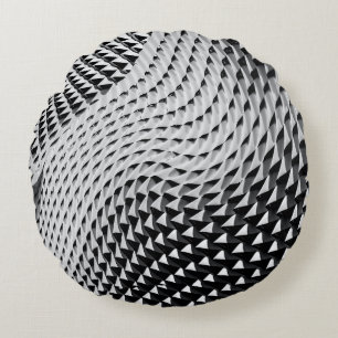 Coussins Ronds Papier peint numérique gris