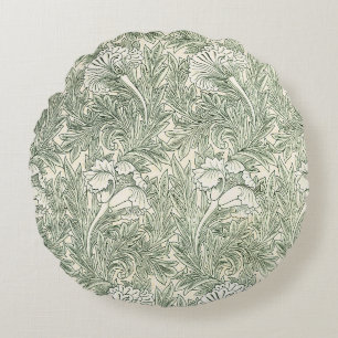 Coussins Ronds Papier peint Tulipe de William Morris Classique Ve