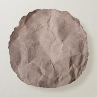 Coussins Ronds Papier Rustique Crumpled : Texture Vintage