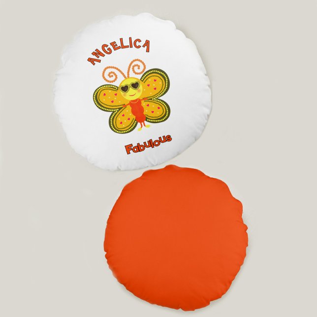 Coussins Ronds Papillon à la mode  (Créateur téléchargé)