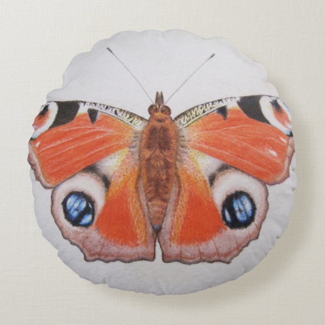 Coussins Ronds Papillon de paon 2012 (Devant)