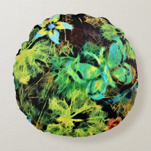 Coussins Ronds Papillon et Rodilius Fleur Poussin