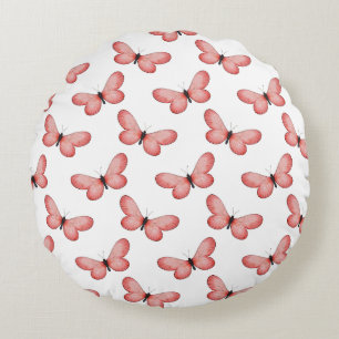 Coussins Ronds Papillon Motif Volant Fantaisiste