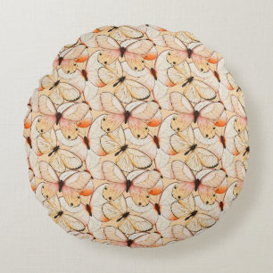 Coussins Ronds Papillon Motif Volant Fantaisiste