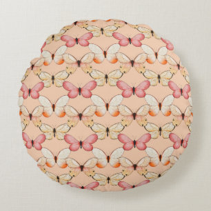 Coussins Ronds Papillon Motif Volant Fantaisiste