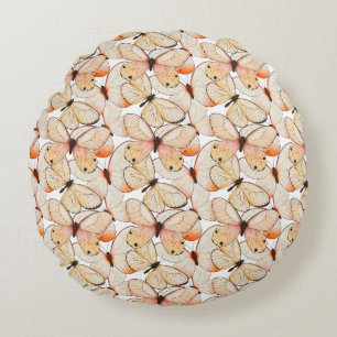 Coussins Ronds Papillon Motif Volant Fantaisiste