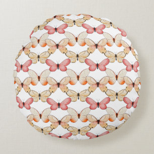 Coussins Ronds Papillon Motif Volant Fantaisiste