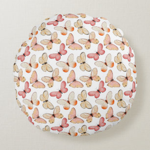 Coussins Ronds Papillon Motif Volant Fantaisiste