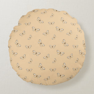 Coussins Ronds Papillon Motif Volant Fantaisiste