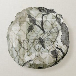 Coussins Ronds Papillons arabes II