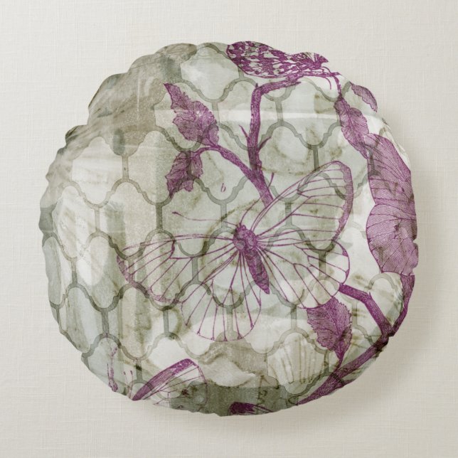 Coussins Ronds Papillons arabes IV (Devant)