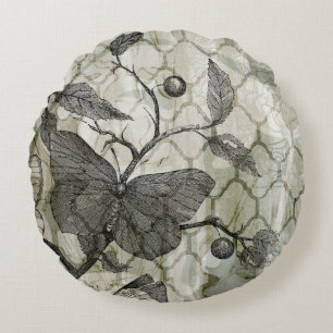 Coussins Ronds Papillons d'arabesque I