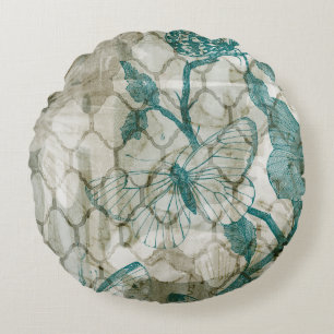 Coussins Ronds Papillons d'arabesque VI
