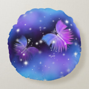 Coussins Ronds Papillons de l'Imaginaire spatial Cosmique