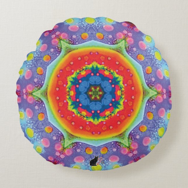 Coussins Ronds Paradigm Kaleidoscope (Devant)