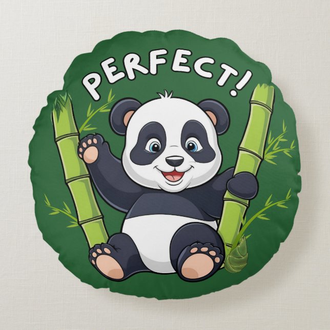 Coussins Ronds Parfait ! , Panda (Devant)