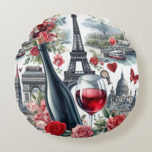 Coussins Ronds paris red wine