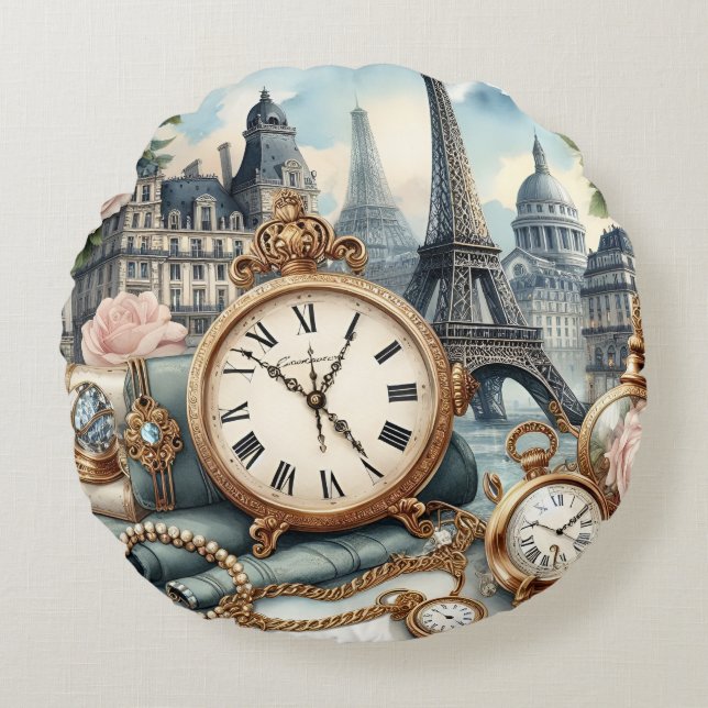 Coussins Ronds paris time (Devant)