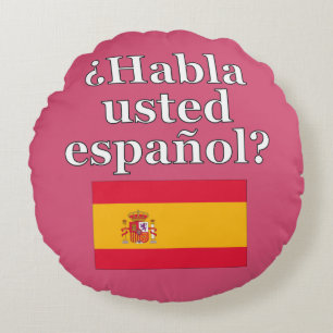 Coussins Ronds Parles-tu espagnol ? en espagnol. Fanion
