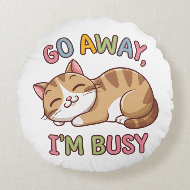 Coussins Ronds Pars, je suis occupé (Devant)