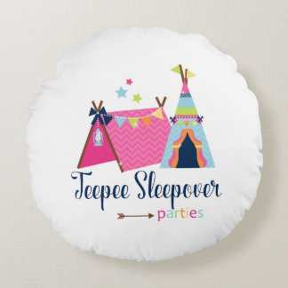 Coussins Ronds Parties de Sleepover de Teepee