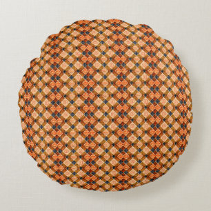Coussins Ronds Parties d'échecs orange arrondies formant de nouve