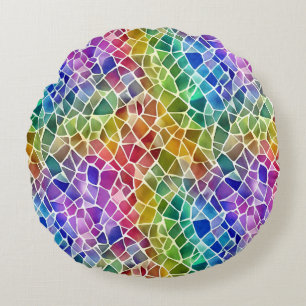 Coussins Ronds Parties scintillant Abstrait Octagon géométrique