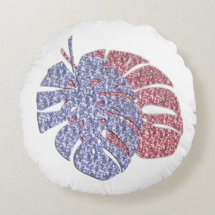 Coussins Ronds Parties scintillant exotique tropicale brillante m