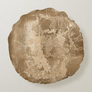 Coussins Ronds Parties scintillant or en bronze chic