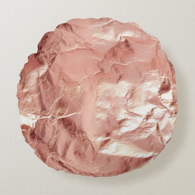 Coussins Ronds Parties scintillant rose Gold Glam (Devant)