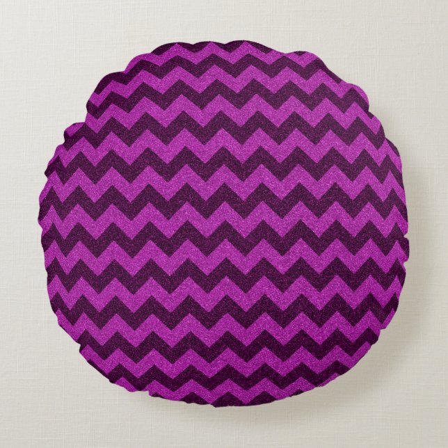 Coussins Ronds Parties scintillant Zag Purple Zig (Devant)