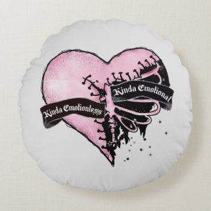 Coussins Ronds Pastel Goth Heart   Émotionnel et sans émotion