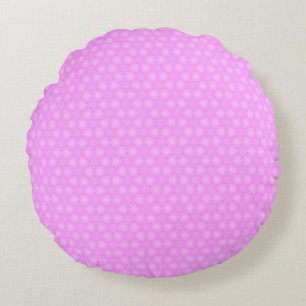 Coussins Ronds Pastel Lilac Purple White Star Motif répétitif