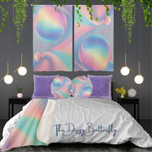 Pastel Party of Rainbow Bubble Swirls Cotton