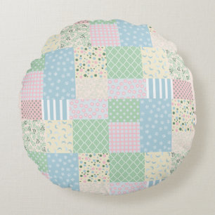 Coussins Ronds Patchwork