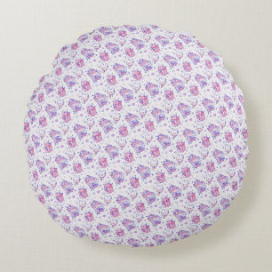 Coussins Ronds Pâtisserie Kawaii & Motif Laitier