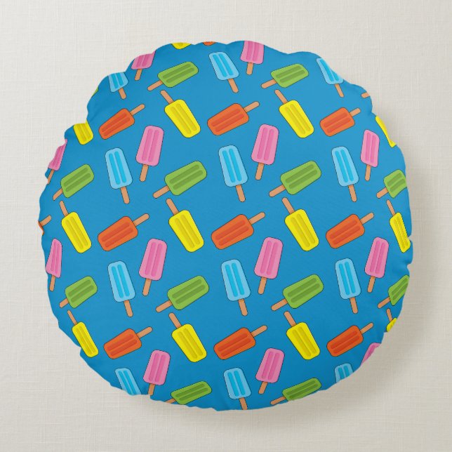 Coussins Ronds Patters de Popsicles (Devant)