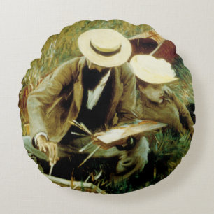 Coussins Ronds Paul Helleu Esquisse avec sa femme