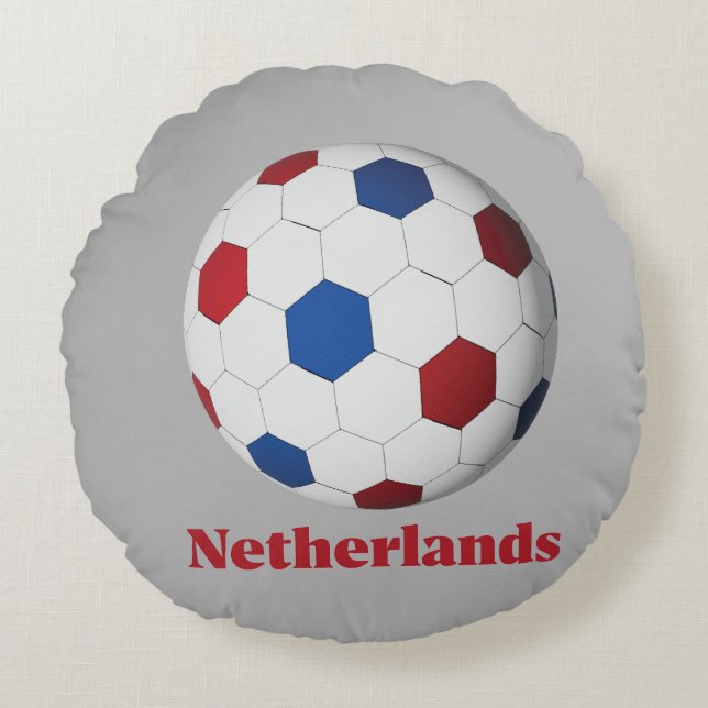 Coussins Ronds Pays-Bas Football (Devant)